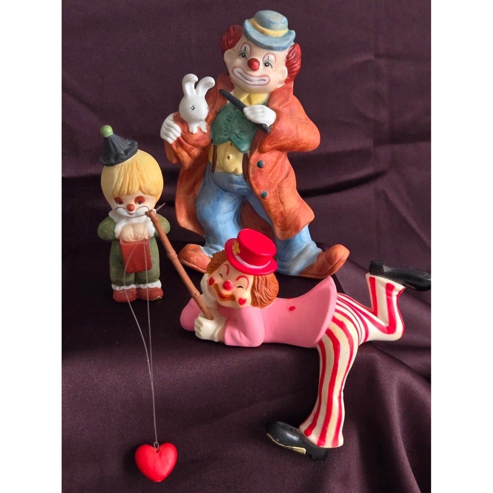 Vintage Enesco Lot Of Clowns. VGVC!